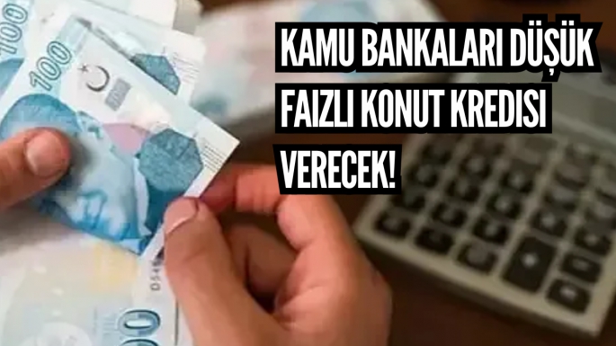 Kamu bankaları düşük faizli konut kredisi verecek! 