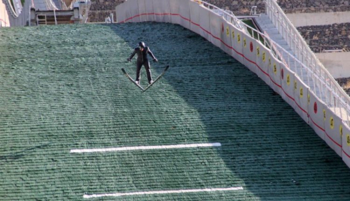 Kayakla Atlama Milli Takımı kış sezonuna hazırlanıyor