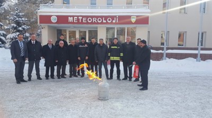 Meteoroloji 12. Bölge Müdürlüğünde yangın eğitimi ve tatbikatı gerçekleştirildi