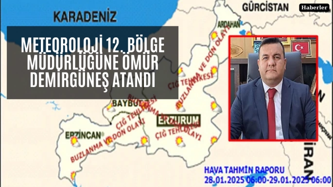 Meteoroloji 12. Bölge Müdürlüğüne Ömür Demirgüneş atandı