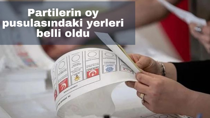 Partilerin oy pusulasındaki yerleri belli oldu