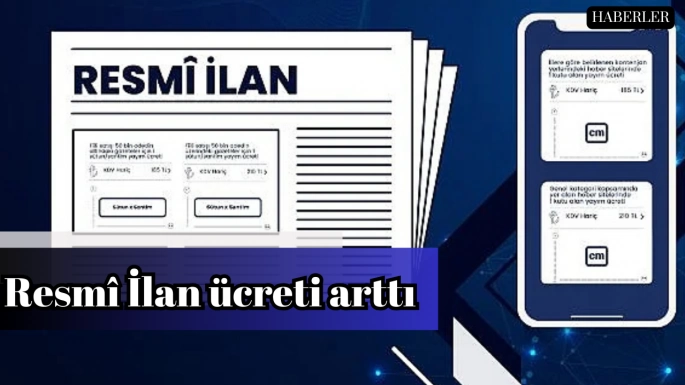 Resmî İlan ücreti arttı