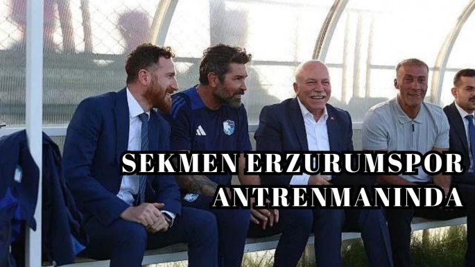 Sekmen Erzurumspor antrenmanında