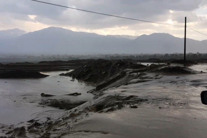 Sel felaketi, kent adeta sular altında kaldı