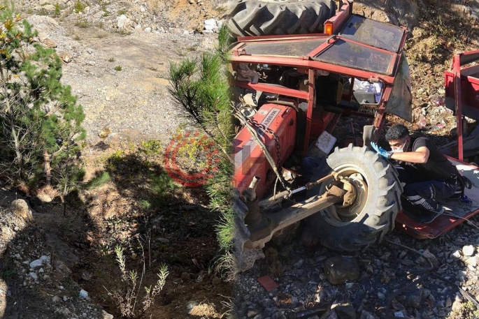 Traktör devrildi, 1 kişi öldü 2 kişi ağır yaralandı