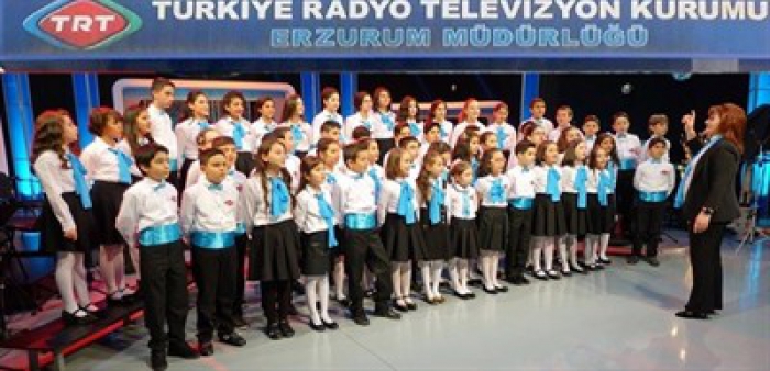 TRT Erzurum Müdürlüğü THM çocuk korosunu takviye ediyor