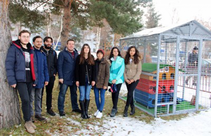 Üniversite öğrencilerinden kampüsteki kediler için “barınma evi”