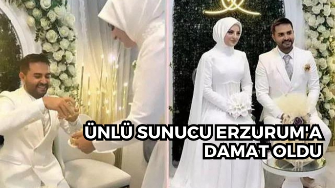 Ünlü sunucu Erzurum'a damat oldu