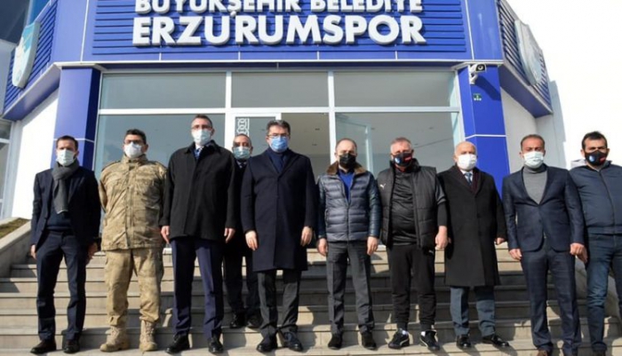 Vali Memiş BB Erzurumspor kulüp tesislerini ziyaret etti