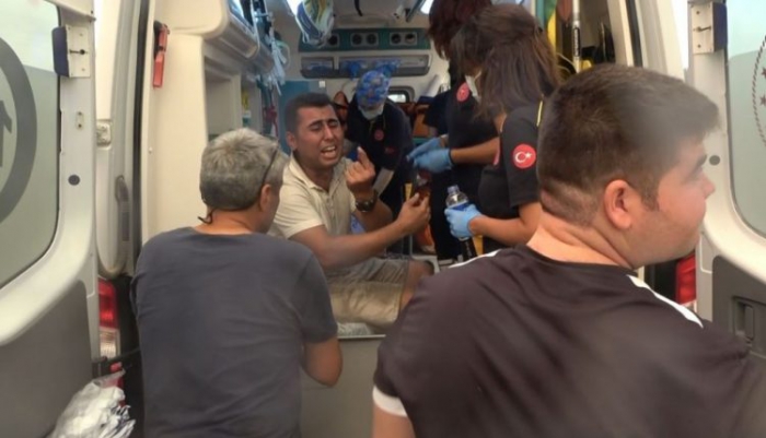 Yangından son anda kurtuldu, ambulans içerisindeki feryadı yürekleri dağladı